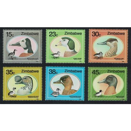 Zimbabwe Wild Ducks and Geese Birds 6v 1988 MNH SG#740-745