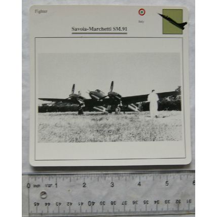 Savoia - Marchetti SM.91 - Italy - Fighter - Collectors Club Card