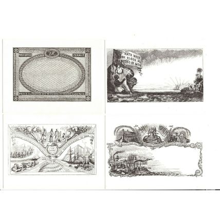 Collection of five illustrated cards issued by Stamp Collecting Magazine 1980