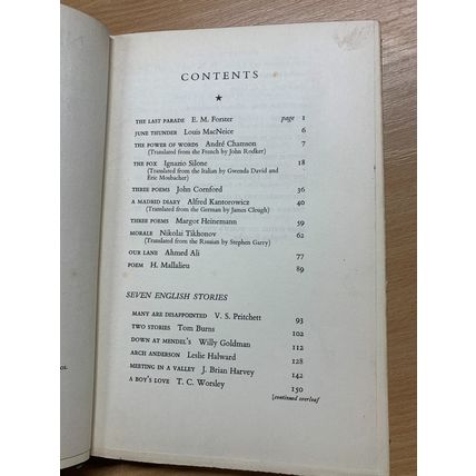 1937 "NEW WRITING" STORIES OF 15,000 WORDS EM FORSTER HARDBACK BOOK (P4)