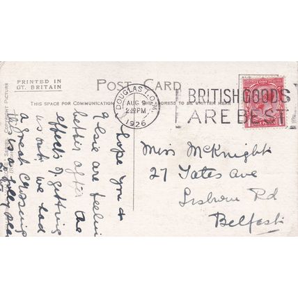 B971 ONCHAN - KING EDWARDS ROAD . COLOURED PRINTED POSTCARD