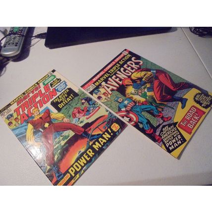 AVENGERS! MARVEL TRIPLE ACTION ISSUES 15 & 16, Marvel Comics, 1973-1974! $15.00