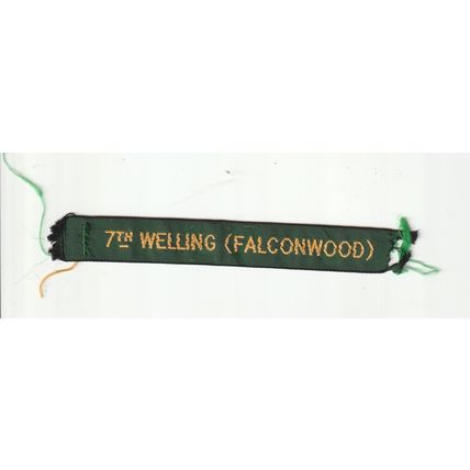 Scout Nametape UK - 7th Welling (Falconwood) - Ribbon (BZ162)