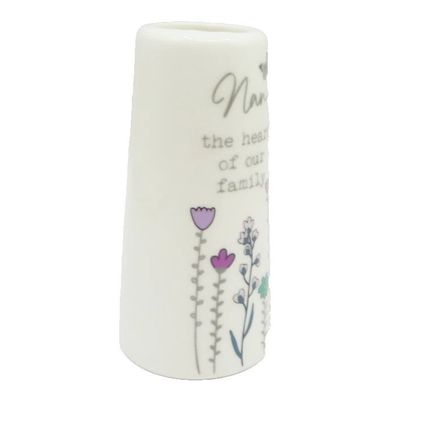 Nan Mini Vase Nan the Heart of our Family 8 CM Floral Decoration Gift Home Decor