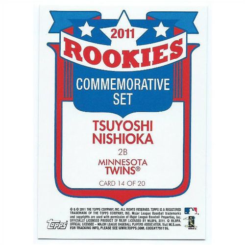 2011 Topps Lineage Rookies Commemorative Set - #14 - Tsuyoshi Nishioka