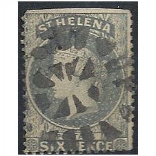 St Helena 1887 SG44 6d Grey Good Used...