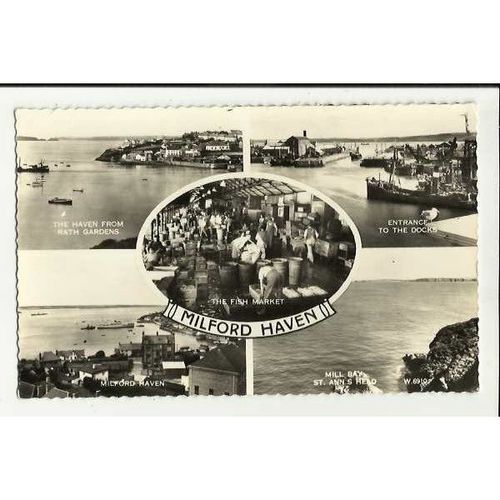 Wales MILFORD HAVEN Multi-View Postcard by Valentine (W.6910)