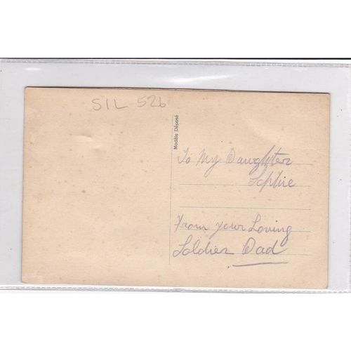 Patriotic Silk Postcard Showing Flowers Hope And Love (SIL526)