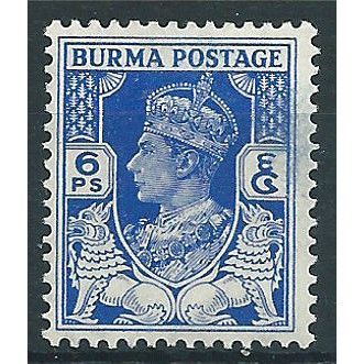 Burma 1938 SG20 6p Bright Blue Unmounted Mint ....
