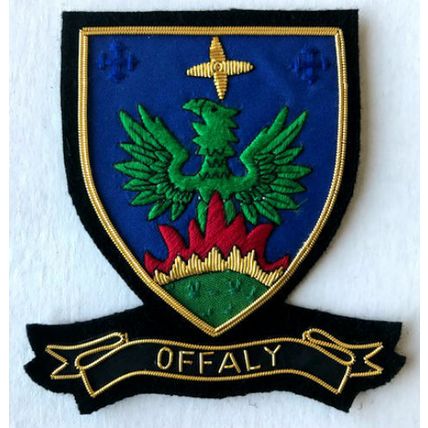 HAND EMBROIDERED IRISH COUNTY - OFFALY - COLLECTORS HERITAGE ITEM TO BUY CP MADE