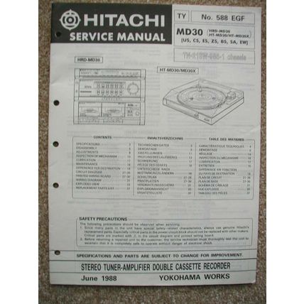 Hitachi HRD-MD30 , HT-MD30 / MD30X Original Service manual