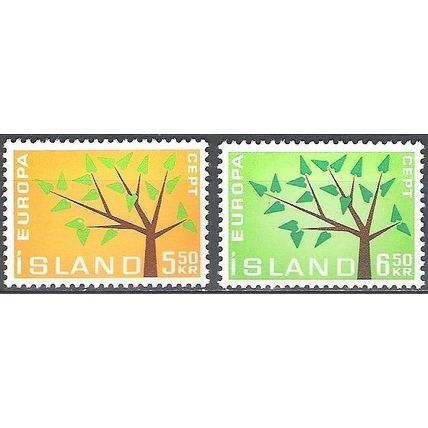 Island 1962 Michel 364 - 365 Neuf ** Cote (2013) 1.25 Euro Europa CEPT Arbre