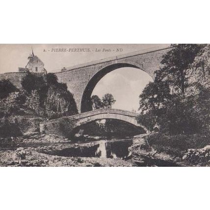Pierre Perthuis Bridge Ponts French France Antique Postcard