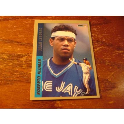 1993 Fleer, Team Leaders Inserts, 5-Cards, HOF, ROBERTO ALOMAR, Blue Jays #9