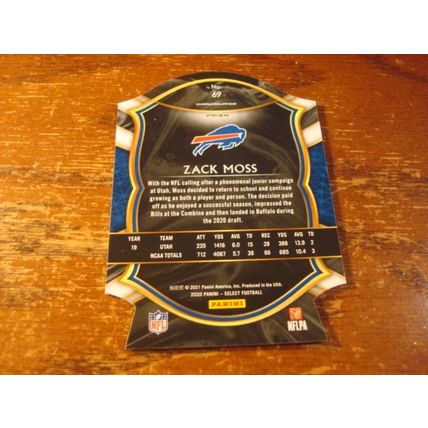2020 Panini Select, Rc Die Cut Prizm, Red/White/Blue, ZACK MOSS, Bills