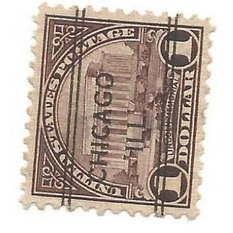 PRECANCEL-T&T ILL, CHICAGO 245 ON $1 P11