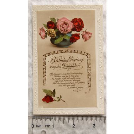 vintage postcard Birthday Greetings Daughter