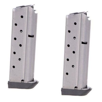2-PACK 1911 Officer Defender 40s&w 7rd Stainless Metalform Magazine