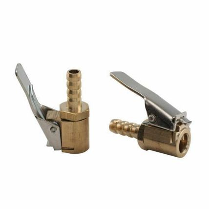 TYRE VALVE AIR HOSE LARGE BORE AIRLINE INFLATOR CONNECTOR CLIP ON CAR 8MM