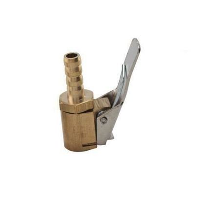 TYRE VALVE AIR HOSE LARGE BORE AIRLINE INFLATOR CONNECTOR CLIP ON CAR 8MM