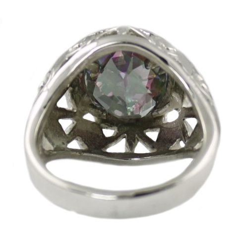 Mystic Fire Topaz, 925 Sterling Silver Ring, SR313