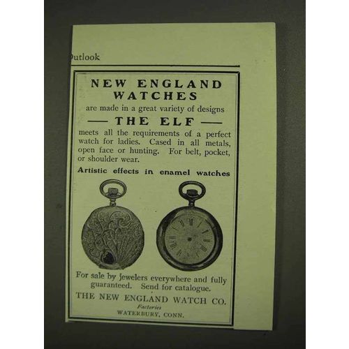 1903 The New England Elf Watch Ad - Perfect Watch for Ladies