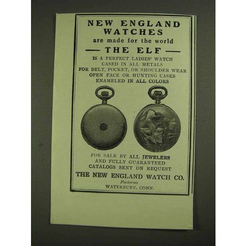 1903 The New England Elf Watch Ad - Perfect Ladies' Watch