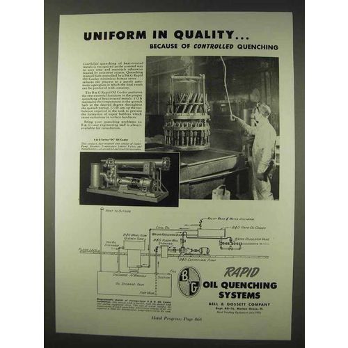 1947 Bell & Gossett Rapid Oil Quenching Systems Ad