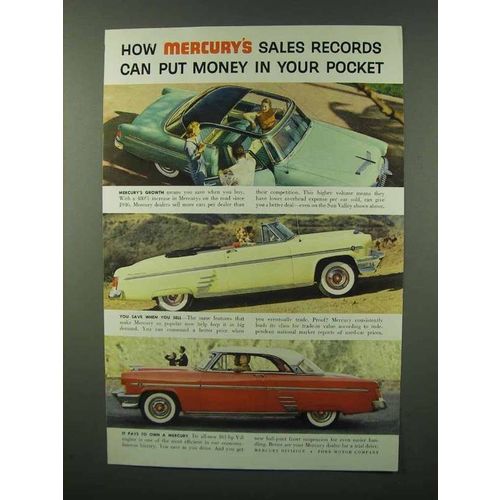 1954 Mercury Sun Valley Car Ad - Money in Your Pocket