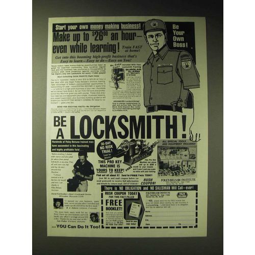 1989 Foley-Belsaw Institute Ad - Be a Locksmith!
