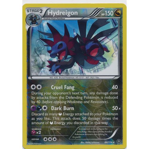 Pokemon XY Steam Siege 86/114 Hydreigon Rev Holo