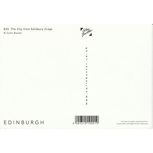 E23: Edinburgh: The City from Salisbury Craggs.