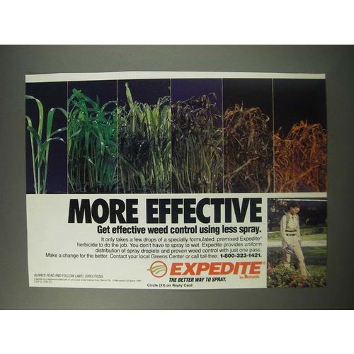1990 Monsanto Expedite Ad - More Effective