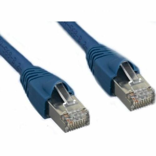 7 ft. CAT6a Shielded (10 GIG) STP Network Cable w/Metal Connectors - Blue