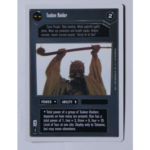 Star Wars CCG: Premier Unlimited # Tusken Raider (A) 1995 Decipher dark