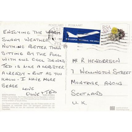 South Africa Multiview Postcard 1991 used VGC
