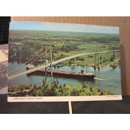 'A LAKER', 1000 ISLANDS, ONTARIO, CANADA used postcard 1986 pm =