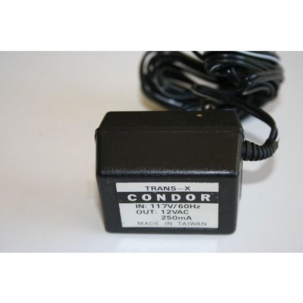 12V AC 250 MA Power Supply Adapter 117 V 60 HZ 7.5 FEET NEW