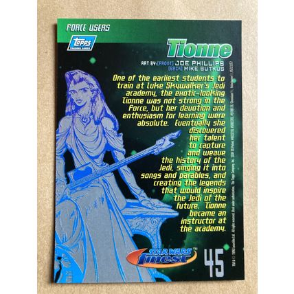 Star Wars Finest Base trading Card # 45 Tionne (A) 1996 Topps