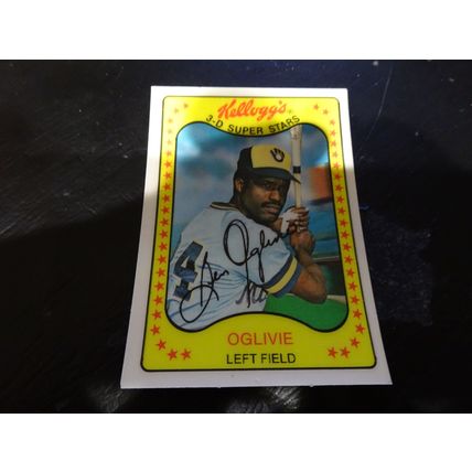 1981 Kellogg's 3-D Super Stars Card # 20 Ben Oglivie Ex (5) Milwaukee Brewers