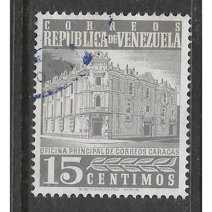 VENEZUELA 1958 15c GREY GPO CARACAS SG 1477 FINE USED#