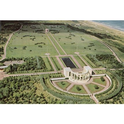 Saint St Laurent Sur Mer Military Memorial French Aerial Postcard
