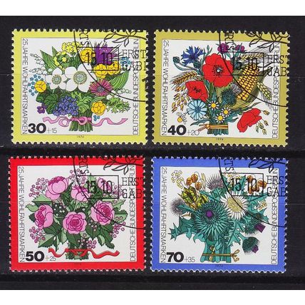 GERMANY BERLIN [1974] MiNr 0473-76 ( Sonder-O/used ) [02] Blumen