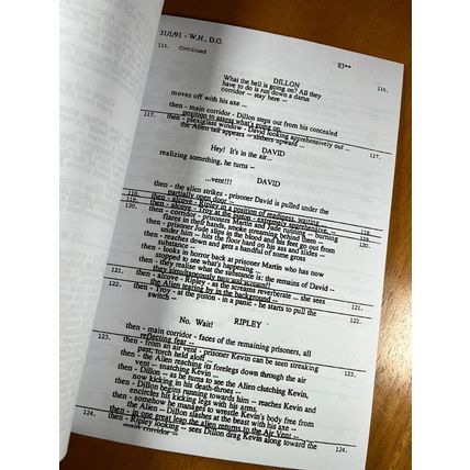 Alien 3 Script Signed- Autograph Reprints- Sigourney Weaver- Ripley- Horror