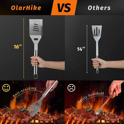 OlarHike Stainless Steel BBQ Grill Accessory Set-22 Pieces-NEW-SEALED-FAST SHIP