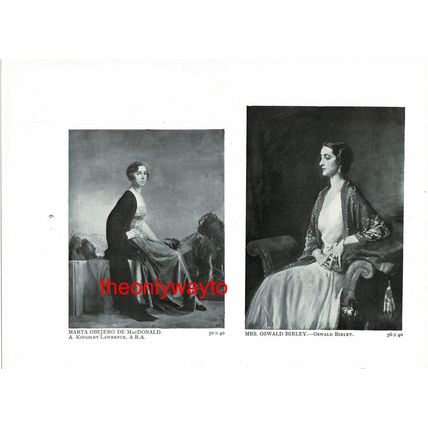Colwyn Philipps, M De MacDonald & Mrs O Birley, Reverse, Book Illustration, 1931