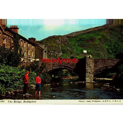 Beddgelert, The Bridge, N Wales, Harvey Barton Postcard