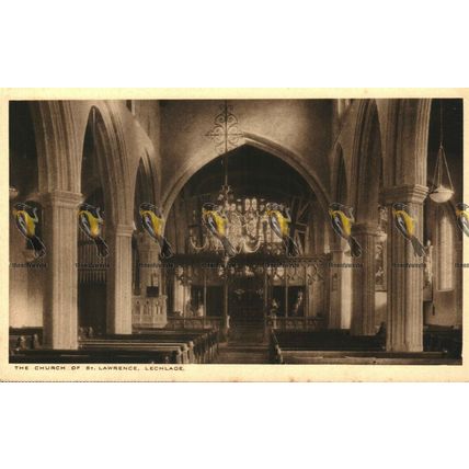 Church Of St Lawrence, Lechlade, RA P Co, Postcard