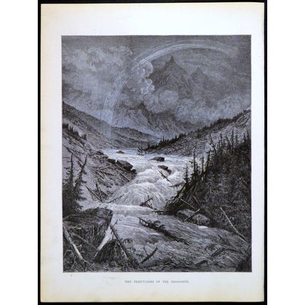 TRIBUTARIES OF THE MISSISSIPPI 1885 Doré - Chateaubriand ANTIQUE ENGRAVING