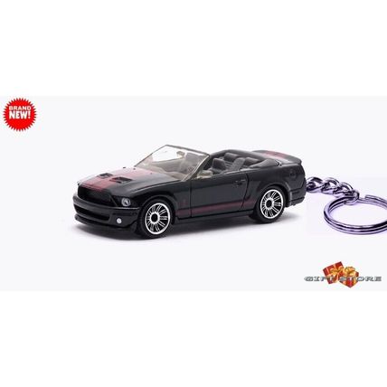 RARE KEYCHAIN BLACK SHELBY MUSTANG GT500 CONVERTIBLE GREAT GIFT NOVELTY